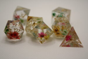 Dice set bloemen