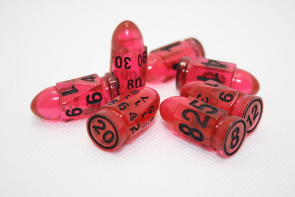 Bullet dice set Red